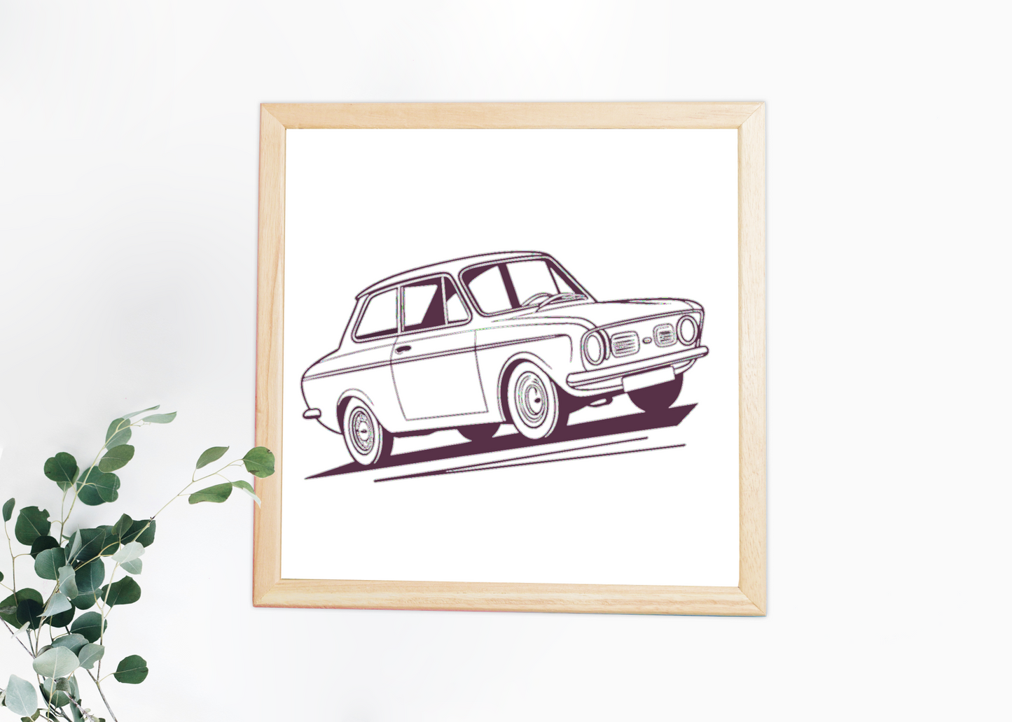 Voiture Vintage en Mouvement | SVG Nuancé | Thème Rétro