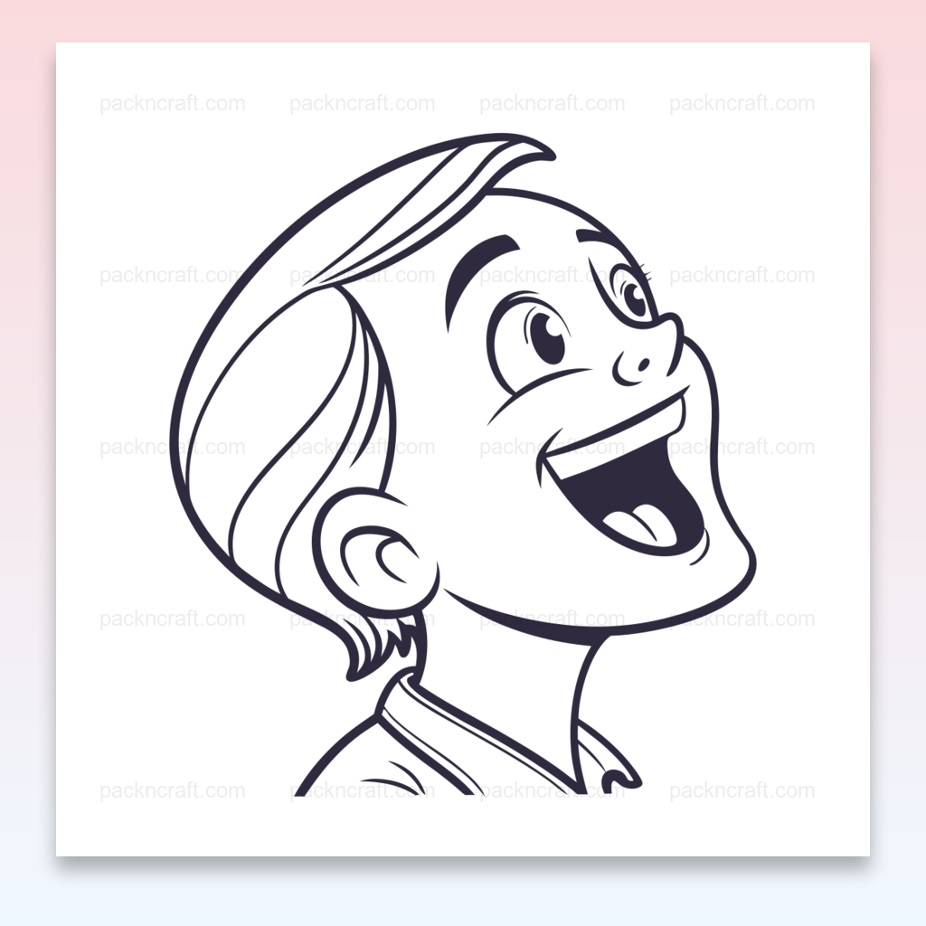 Illustration vectorielle d'un garçon joyeux, idéal pour décor et éducation.