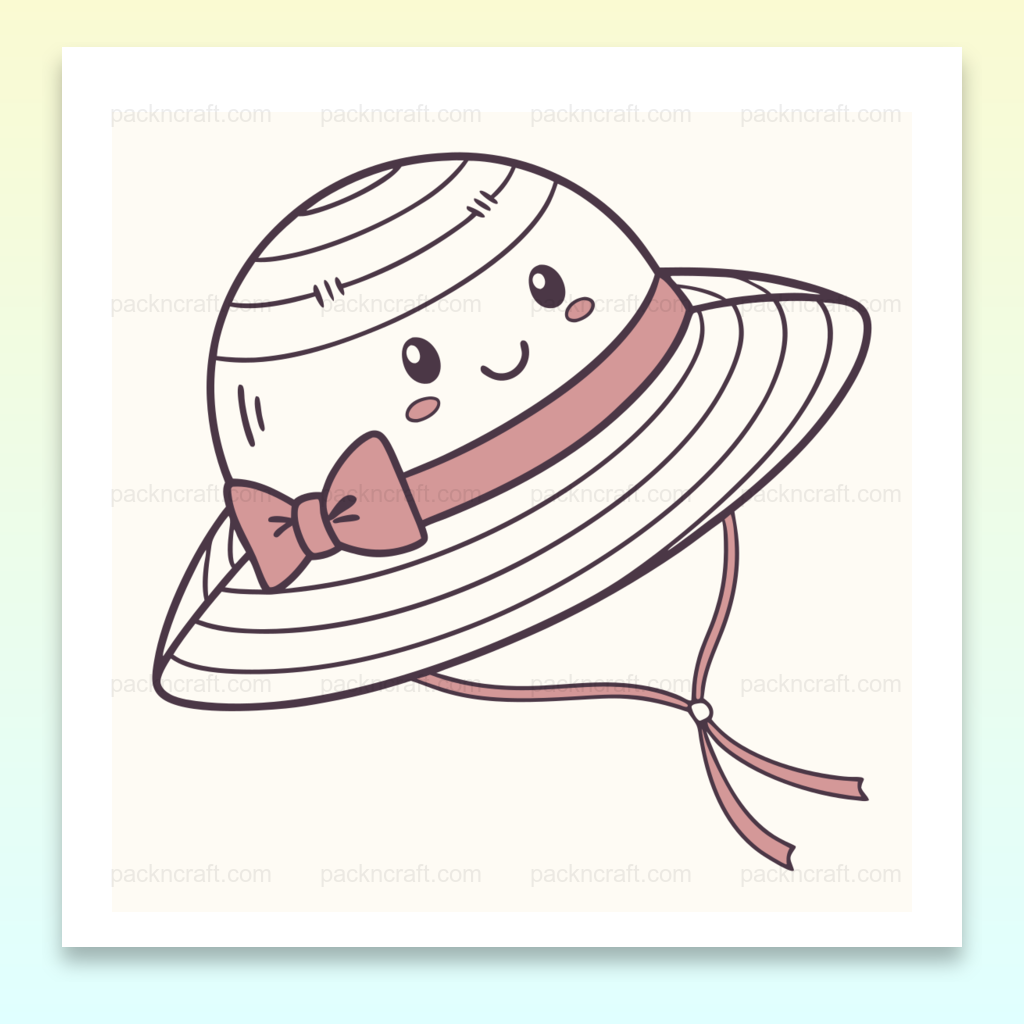 Illustration d'un chapeau joyeux, parfait pour été et projets DIY.