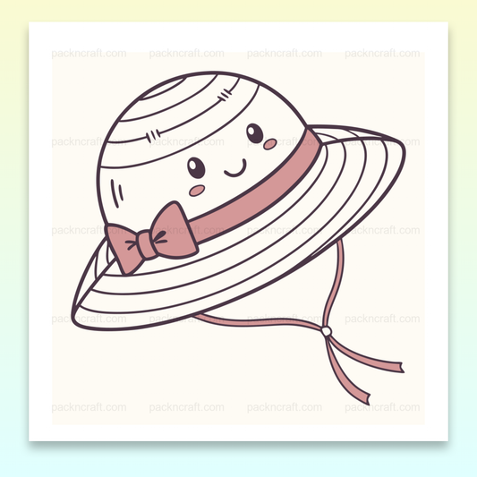 Illustration d'un chapeau joyeux, parfait pour été et projets DIY.