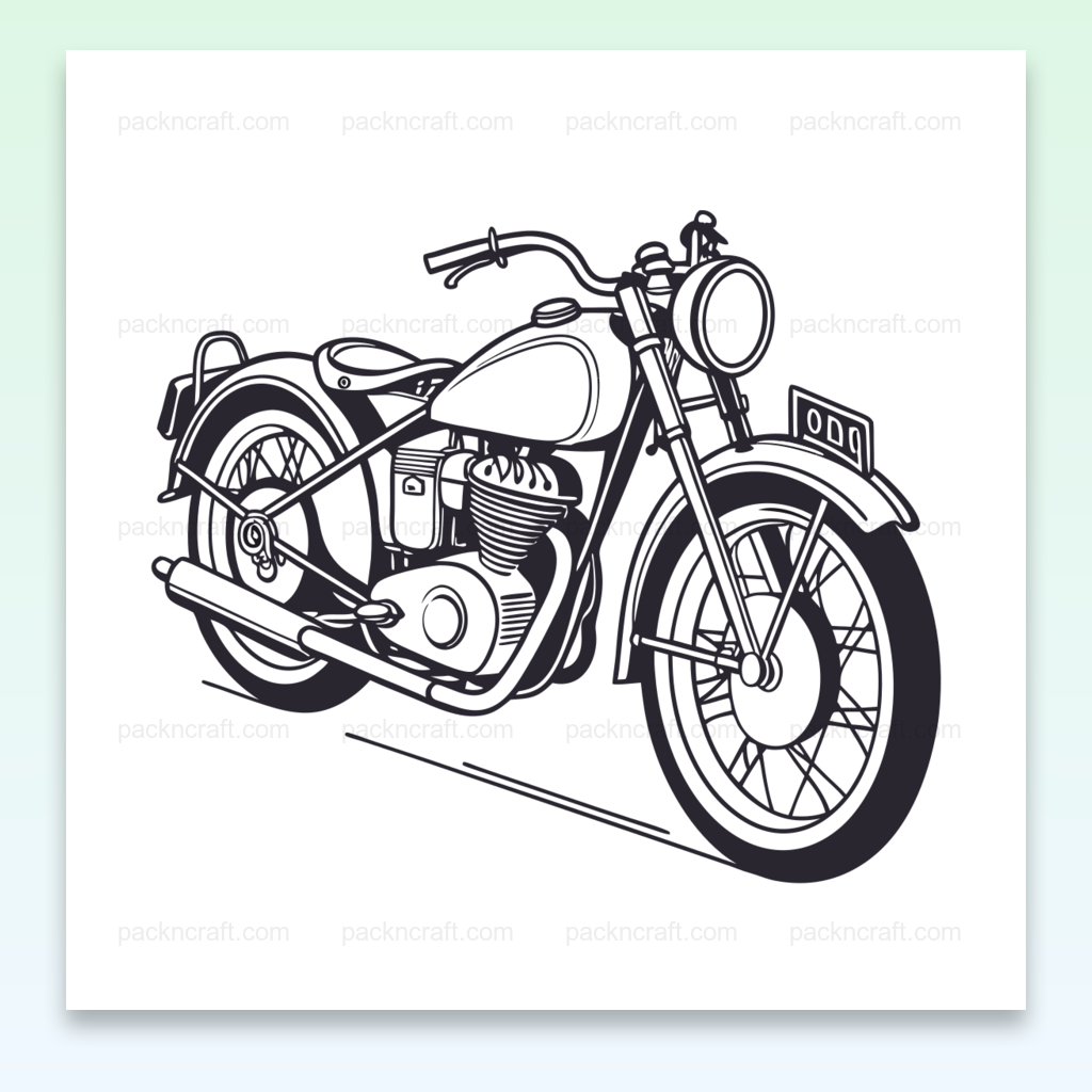 Illustration de la moto Horex Regina 1950s en SVG pour projets créatifs