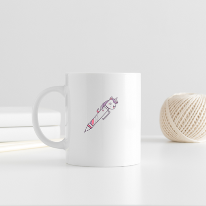 Mug avec une licorne endormie dans un style pastel apaisant et magique