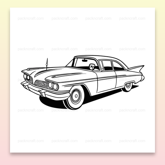 Dessin vectoriel de la Chrysler Imperial 1959, idéal pour stickers et déco vintage., Illustration encadrée de la Chrysler Imperial 1959, parfaite pour décoration murale., Chrysler Imperial 1959 sur une tasse, ajoutant une touche rétro à votre café matinal., Design de la Chrysler Imperial 1959 sur un t-shirt, élégant et rétro., Sticker de la Chrysler Imperial 1959, parfait pour personnaliser vos accessoires.