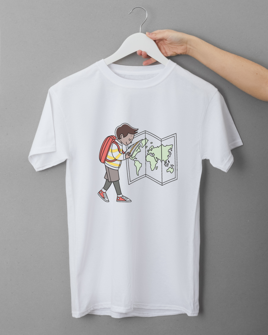 T-shirt avec motif minimaliste inspirant l'aventure et l'éducation élémentaire