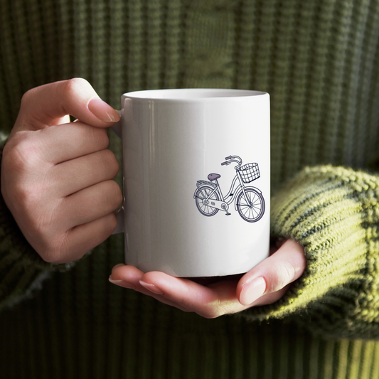 Mug moderne avec icône look urbain de vélo rétro