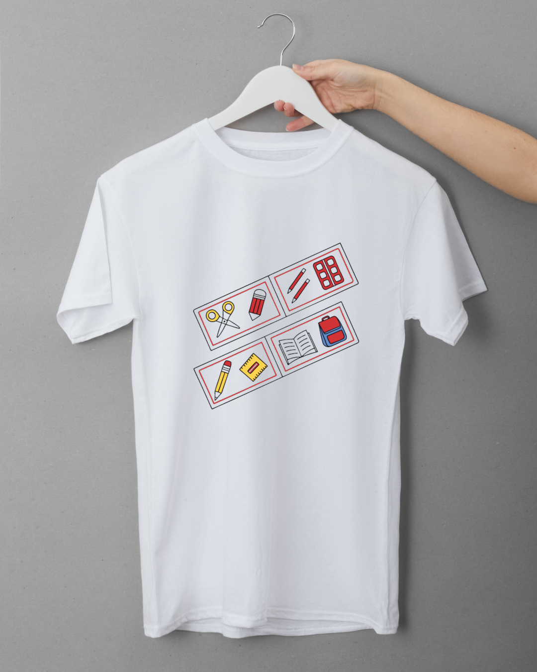T-shirt avec motif vectoriel créatif et décoratif pour une école inspirante