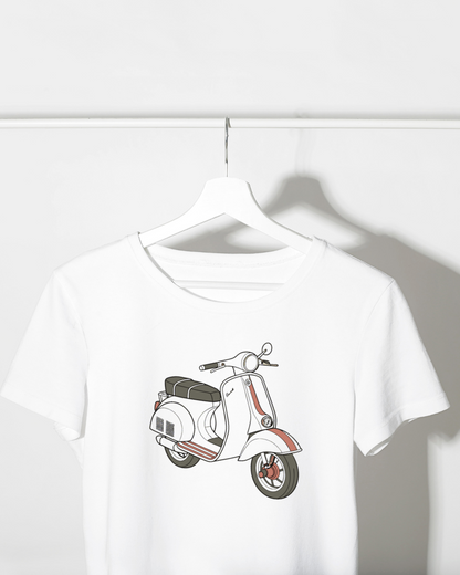 T-shirt imprimé avec design vintage Lambretta, mode rétro