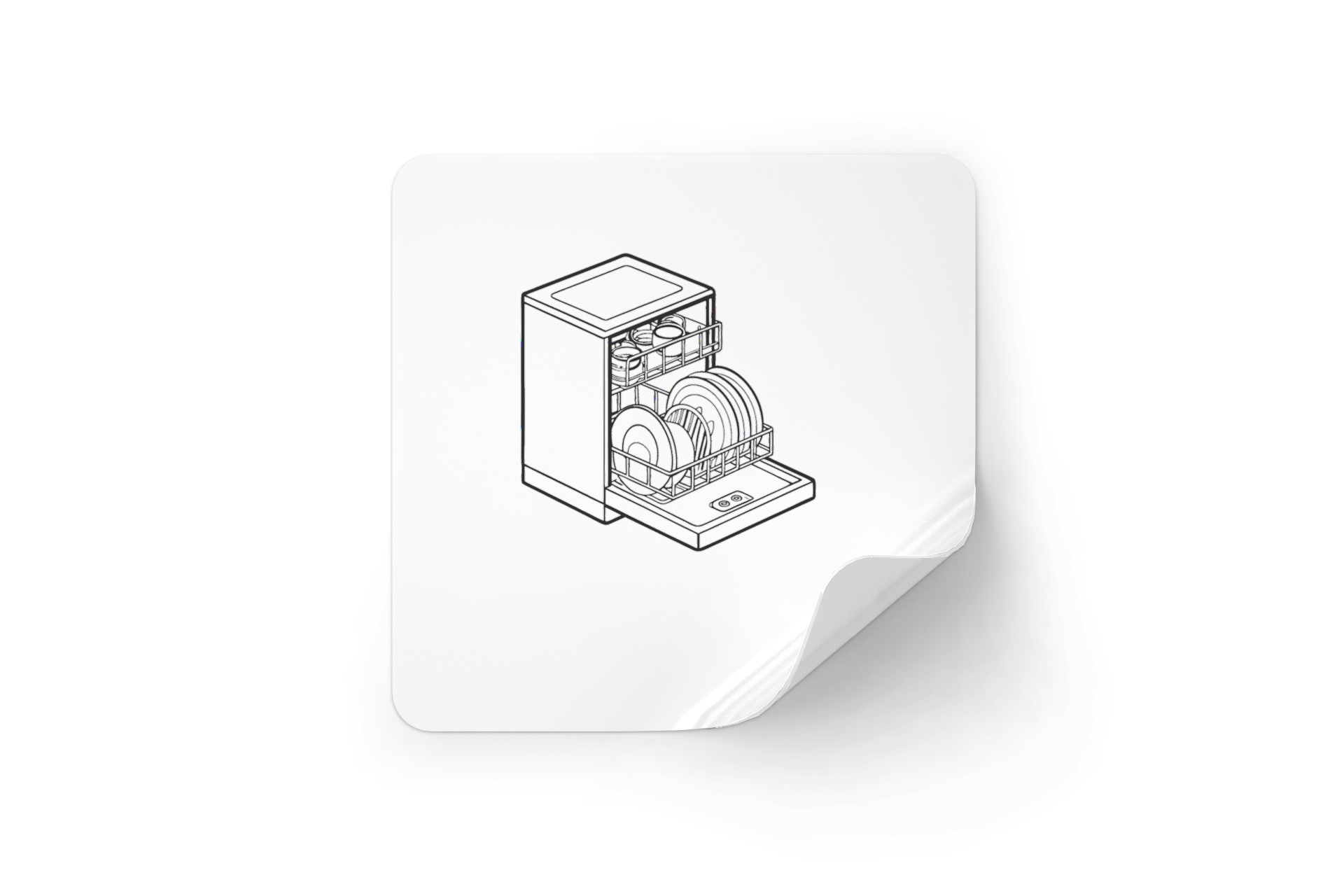 Sticker autocollant avec dessin linéaire pratique pour la vie quotidienne