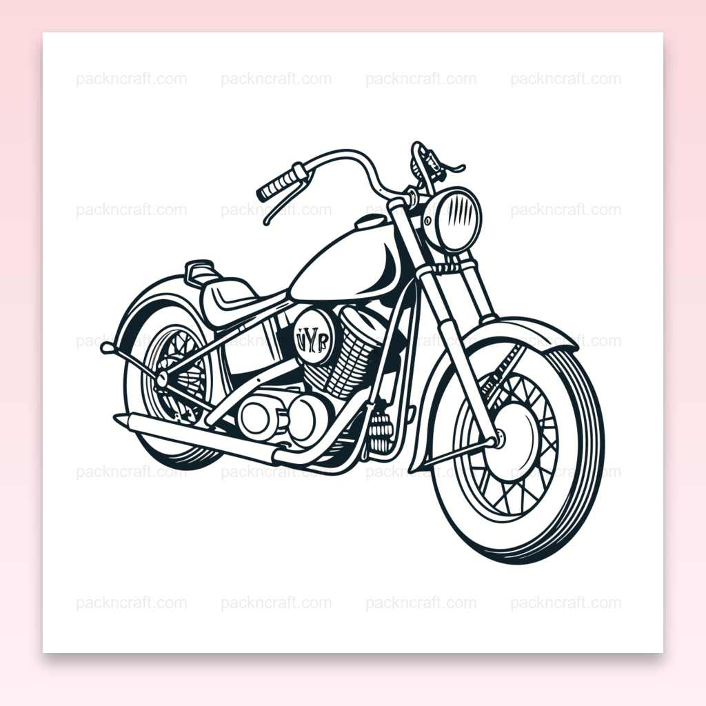Illustration vectorielle Harley Panhead 1948, vintage et élégante.