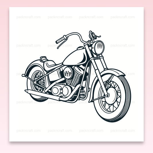 Illustration vectorielle Harley Panhead 1948, vintage et élégante.