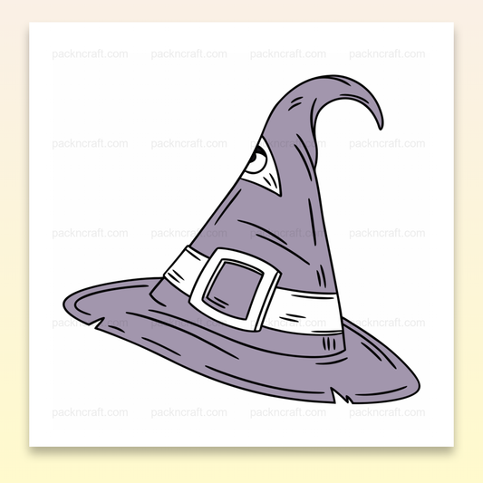 Illustration vectorielle d'un chapeau de sorcier doodle pour usages créatifs.