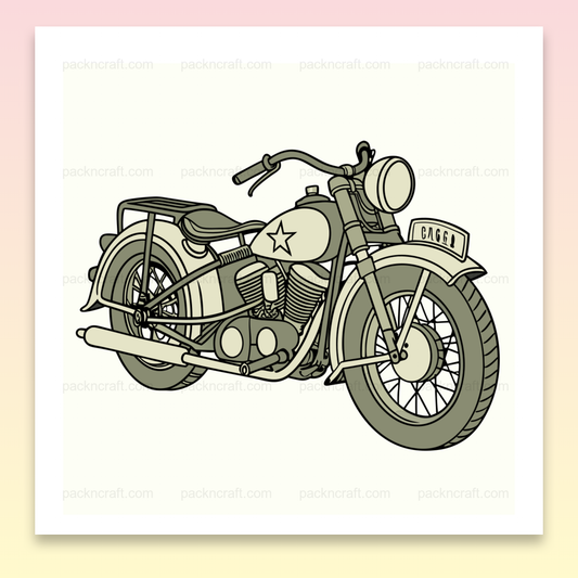 Illustration vectorielle Harley WL 1942, style vintage, idéale pour décoration.