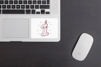 Sticker bougie kawaii adorable pour vos trouvailles créatives DIY.