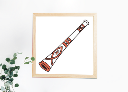 Cadre décoratif avec motif tribal artistique moderne, idéal pour une ambiance exotique