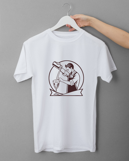 Barman versant un cocktail | Style vintage SVG | Thème mixologie