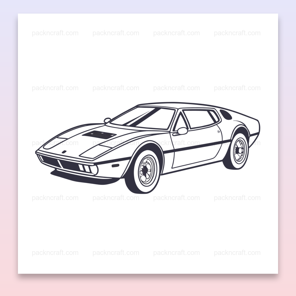 Illustration numérique de Maserati vintage en format vectoriel
