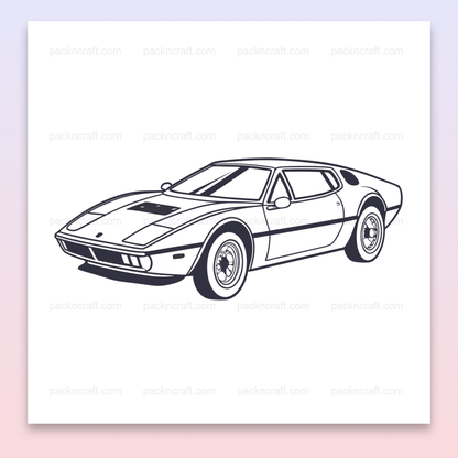 Illustration numérique de Maserati vintage en format vectoriel