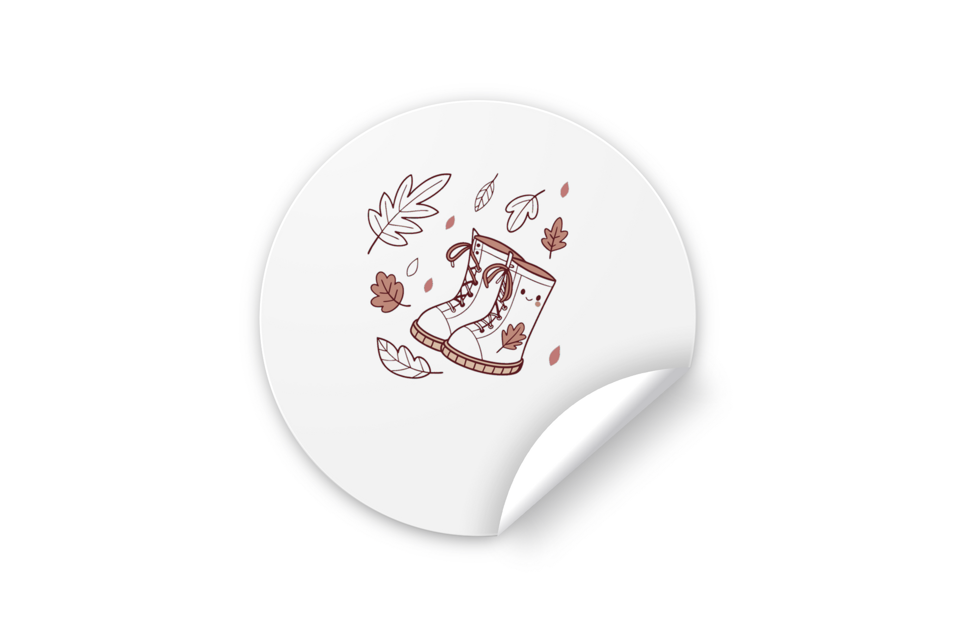 Sticker avec icône numérique de bottes vintage dans un style automne enchanteur