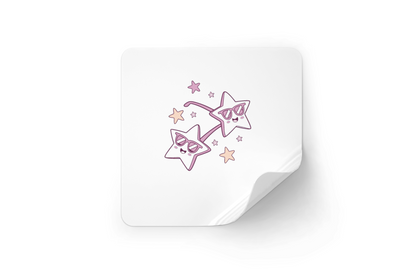 Sticker étoile kawaii, idéal papeterie ou agenda