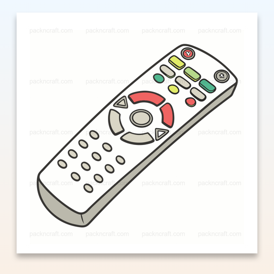 Illustration de télécommande en style doodle, pour usages créatifs et éducatifs
