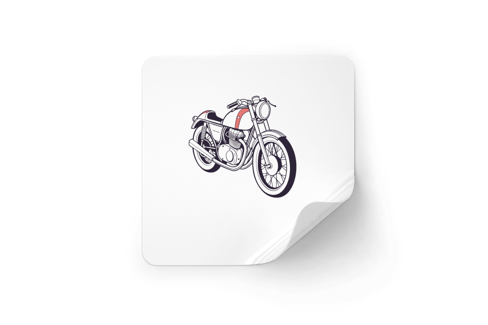 Sticker moto Café Racer 1960s pour personnalisation.