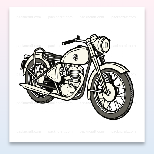 Illustration vectorielle de moto vintage classique idéale pour affiches.