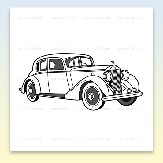 Voiture vintage Rolls-Royce en illustration numérique, idéale pour collectionneurs.