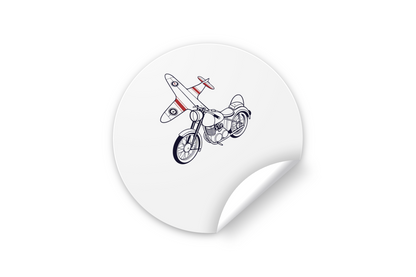 Sticker unique inspiré du Douglas Dragonfly 1955.