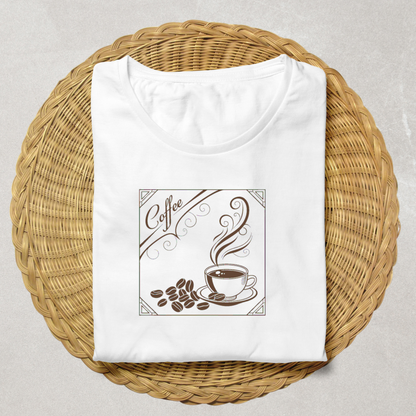 T-shirt avec design rétro de café, style vintage unique