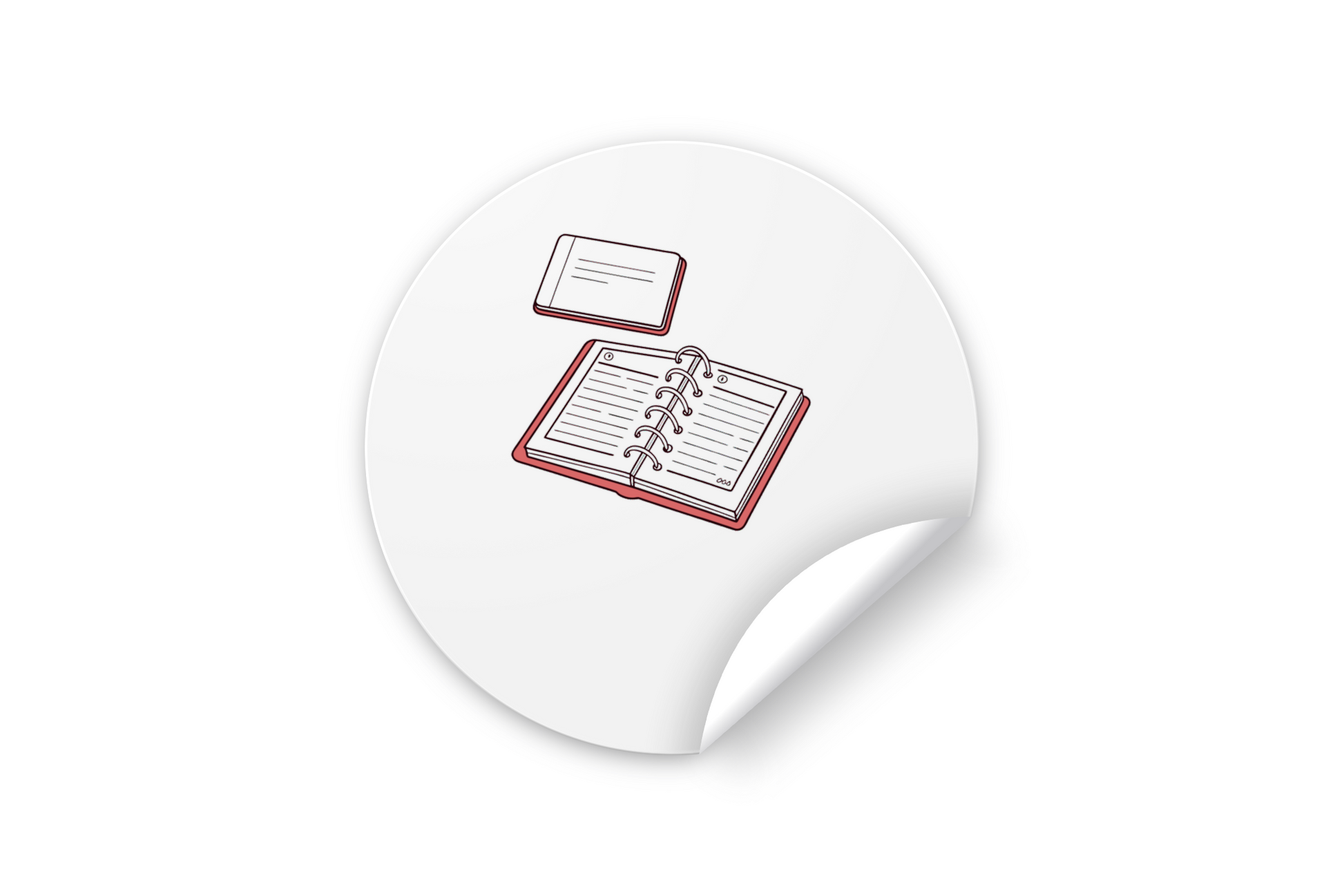 Sticker minimaliste style carnet d'organisation planification créative