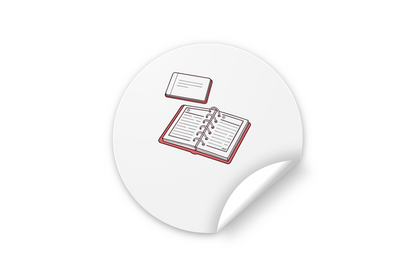 Sticker minimaliste style carnet d'organisation planification créative