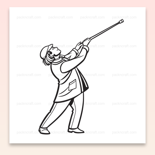Illustration vectorielle d'un joueur de flûte contemplatif, idéale pour décor et éducation