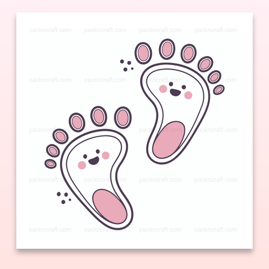 Illustration mignonne de pieds kawaii pour projets créatifs