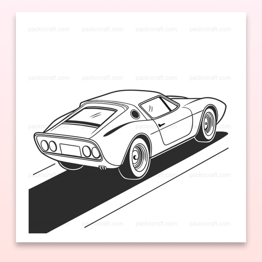 Illustration vectorielle de Miura vintage en mouvement, idéale pour déco rétro.