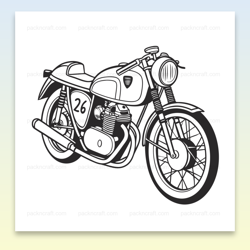 Image vectorielle de la Norton Manx 1950 mise en valeur, parfaite pour des affiches.