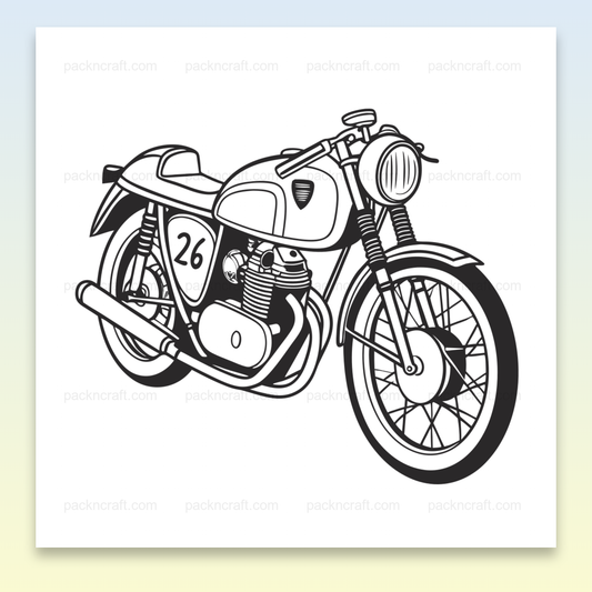 Image vectorielle de la Norton Manx 1950 mise en valeur, parfaite pour des affiches.