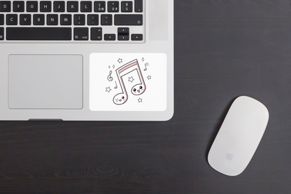 Sticker musical kawaii, pour personnalisation unique