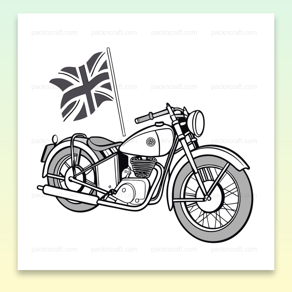 Illustration vectorielle Sunbeam S7 1946 vintage, idéale pour projets créatifs.