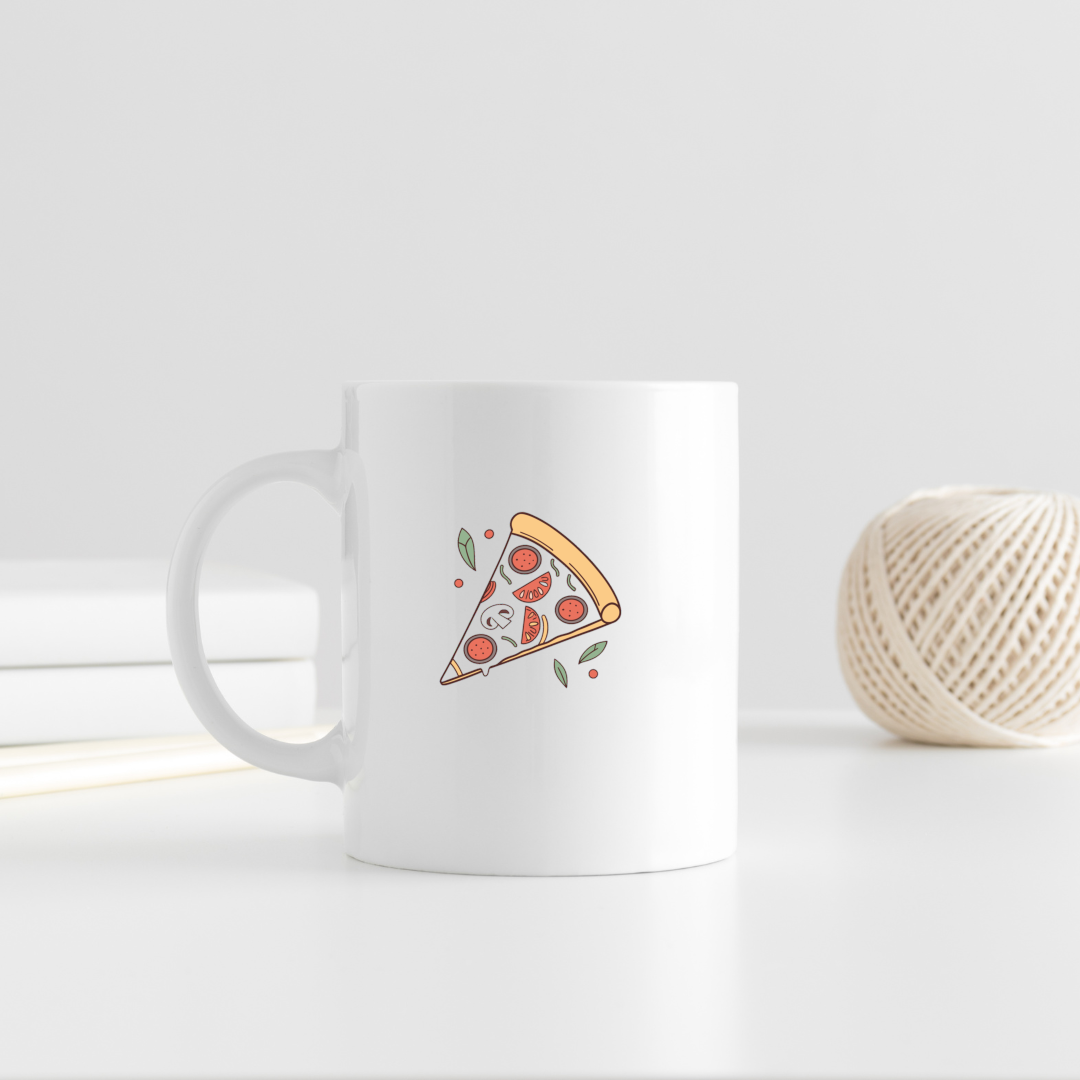 Mug avec pizza déco design plat pour les amateurs de cuisine créative
