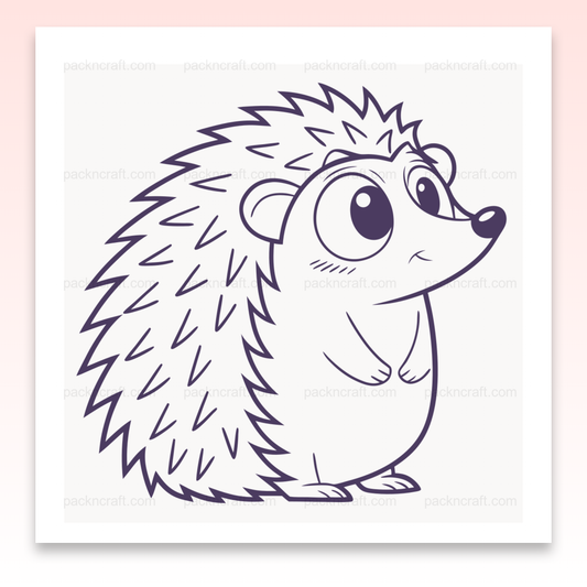 Illustration kawaii de hérisson en SVG pour usage décoratif et éducatif