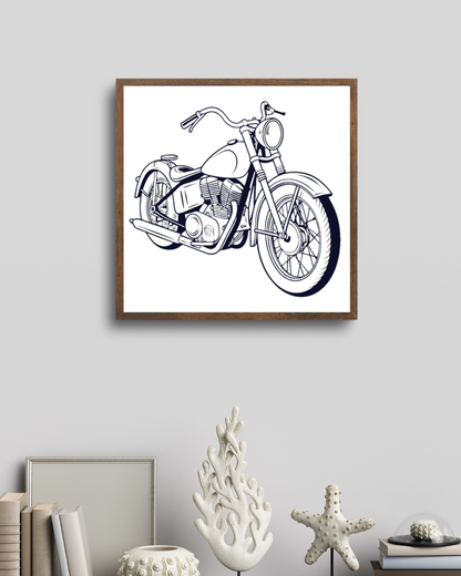 Cadre élégant mettant en valeur l'Harley-Sportster 1957 nostalgique