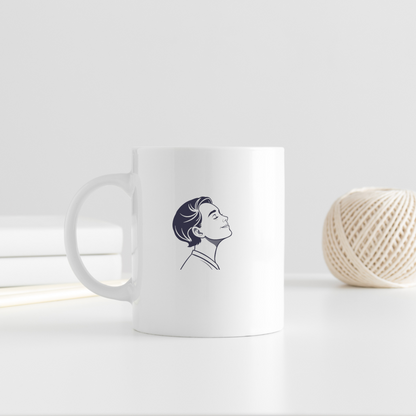 Mug avec design épuré évoquant sérénité et minimalisme