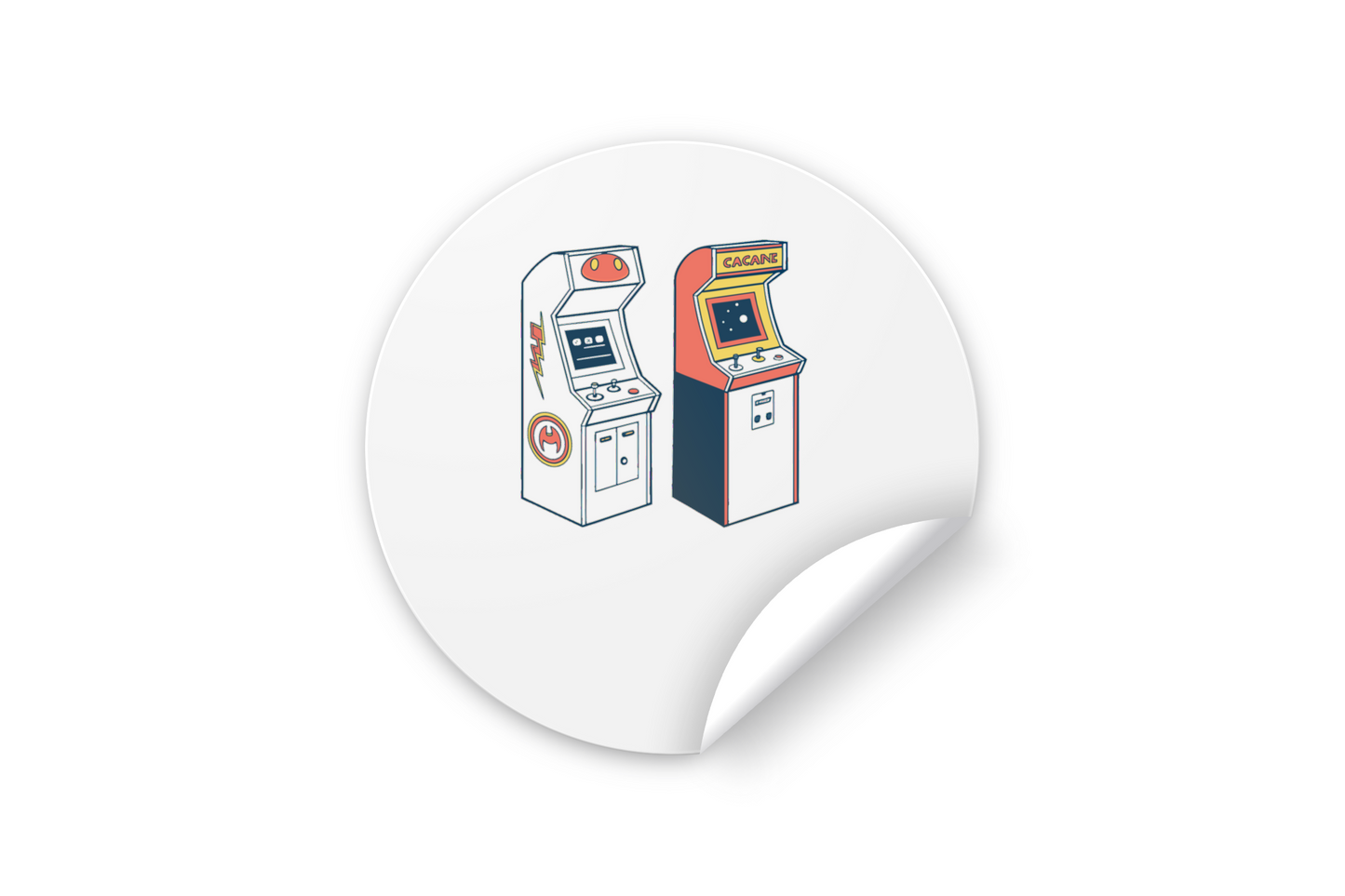 Autocollant de bornes d'arcade, parfait pour la personnalisation.