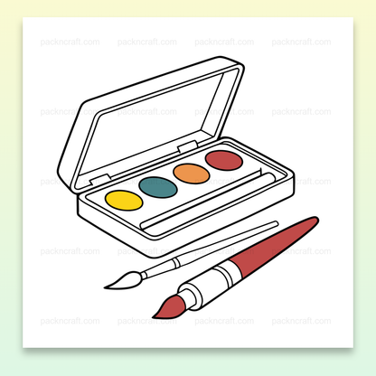 Illustration de palette de peinture éclatante, idéale pour projets artistiques et éducatifs.