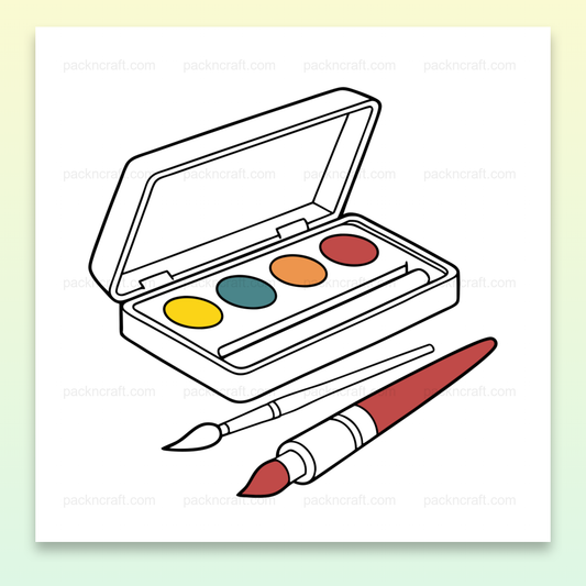 Illustration de palette de peinture éclatante, idéale pour projets artistiques et éducatifs.