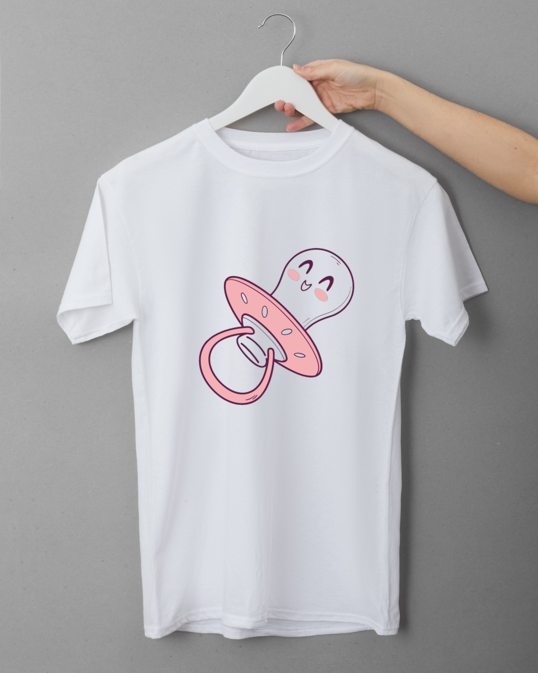 T-shirt imprimé tétine kawaii, stylé pour un look unique et adorable.