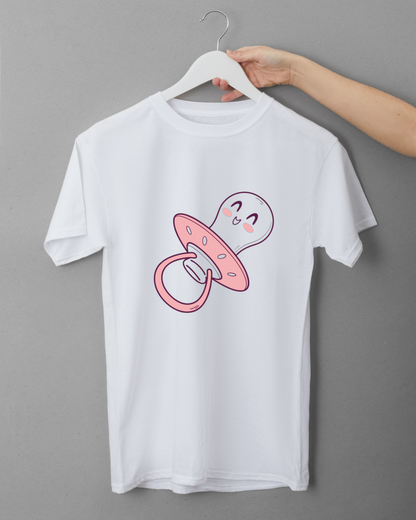 T-shirt imprimé tétine kawaii, stylé pour un look unique et adorable.