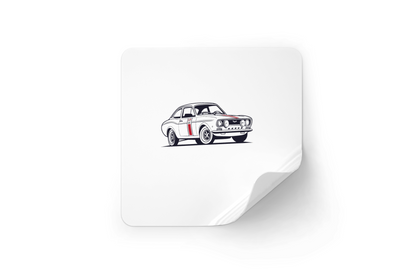 Voiture rétro en action | Style Vintage SVG | Thème classique