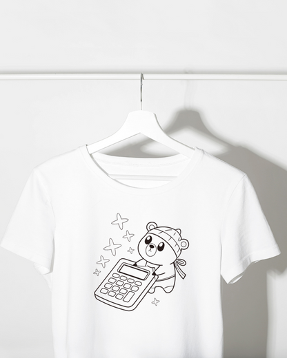 T-shirt avec ourson minimaliste rêveur ambiance éducative