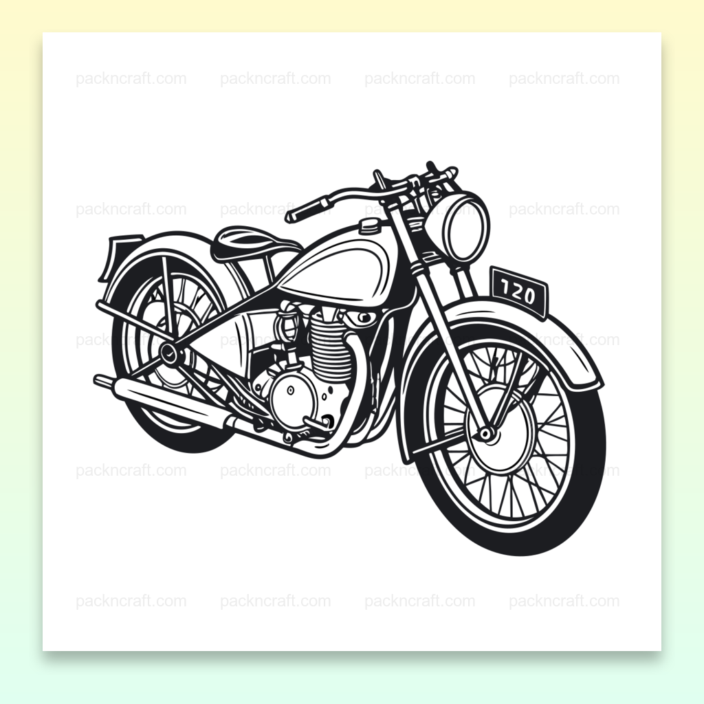 Illustration vectorielle de moto vintage Vincent Rapide 1937 en SVG